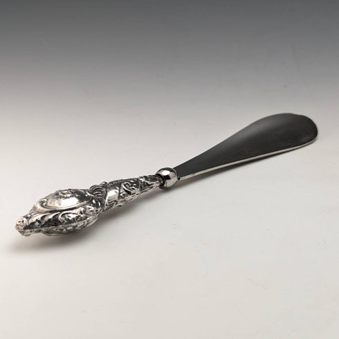 1915 British Antique Pure Silver Handle Shoehorn Shoehorn G and C Ltd
